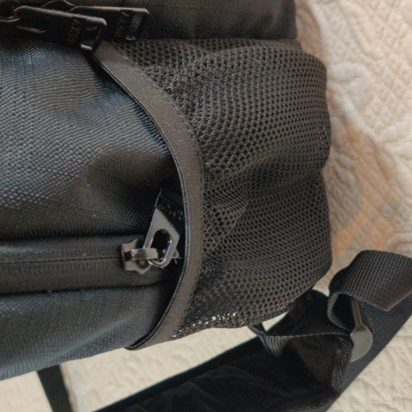 Roxy Black With White Polka Dot Accented Backpack - Picture 8 of 14